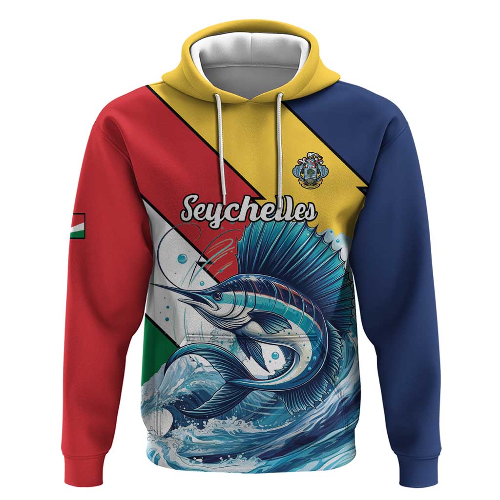 Personalised Seychelles Sailfish Hoodie With Coat Of Arms LT15