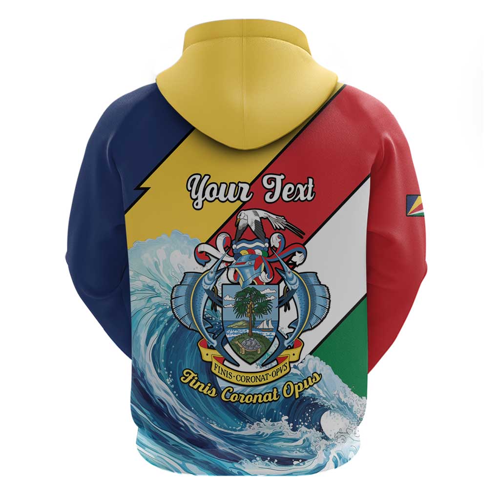 Personalised Seychelles Sailfish Hoodie With Coat Of Arms LT15