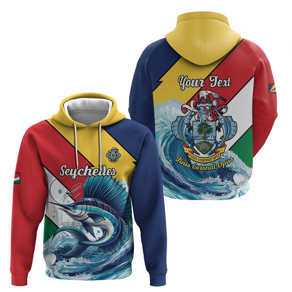 Personalised Seychelles Sailfish Hoodie With Coat Of Arms LT15