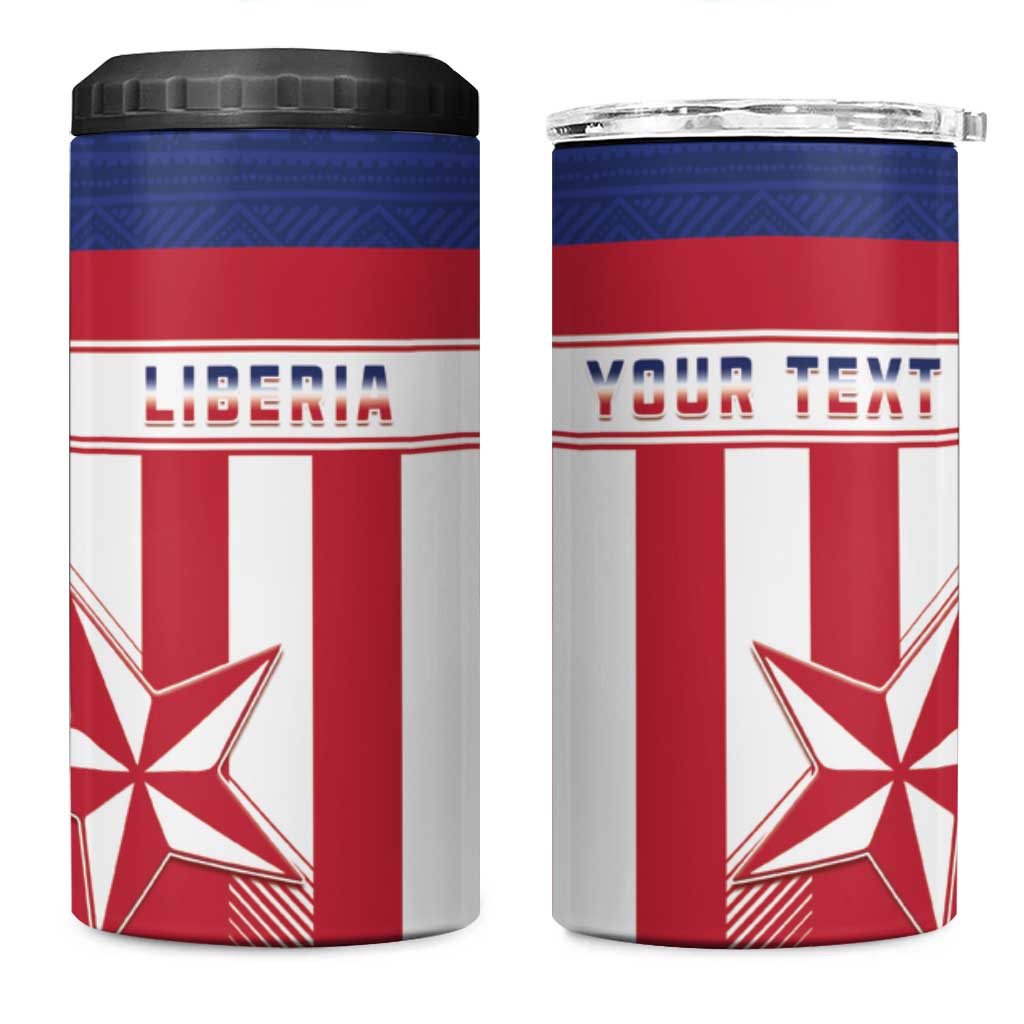 Custom Liberia Football 4 in 1 Can Cooler Tumbler Sporty Style LT15