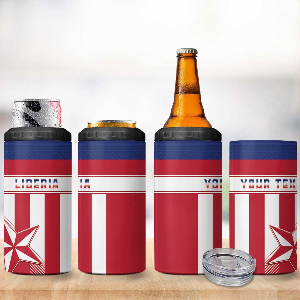 Custom Liberia Football 4 in 1 Can Cooler Tumbler Sporty Style LT15