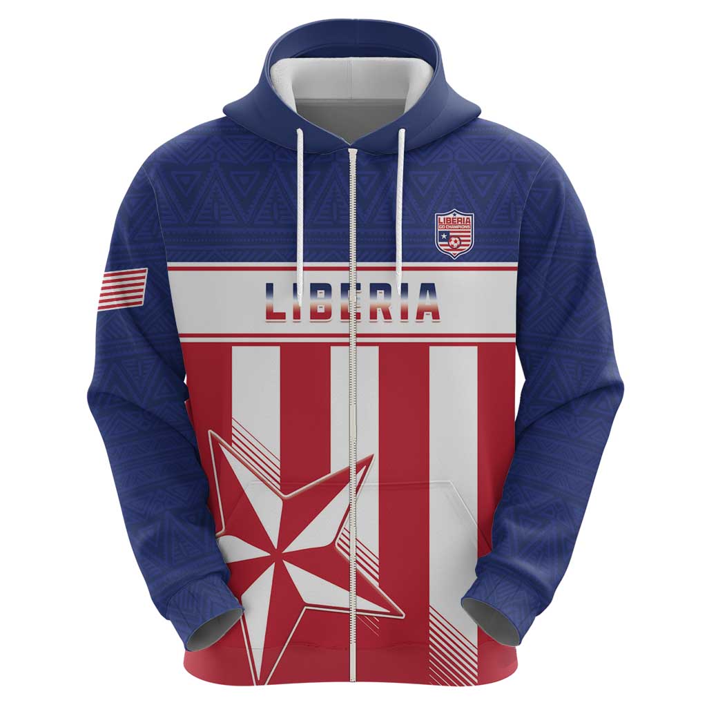 Custom Liberia Football Hoodie Go Lone Stars LT15