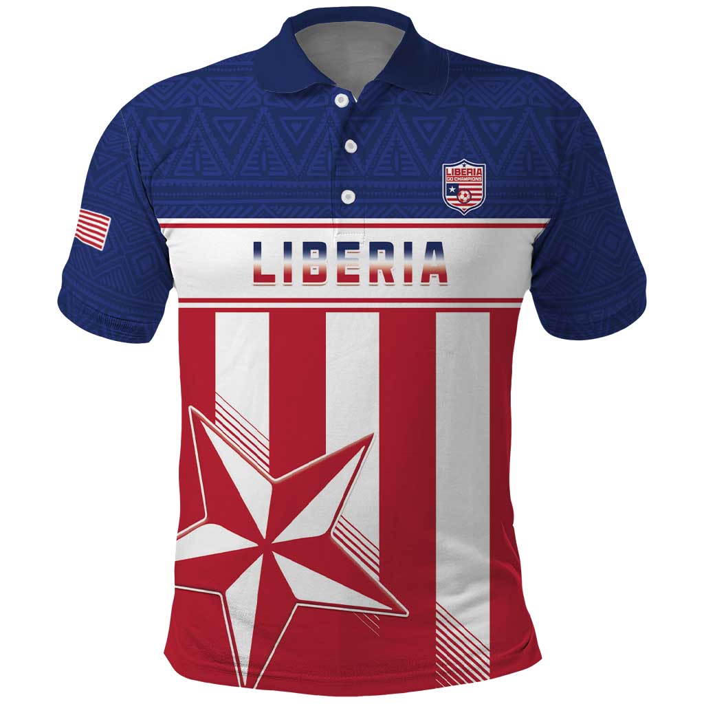 Custom Liberia Football Polo Shirt Go Lone Stars LT15