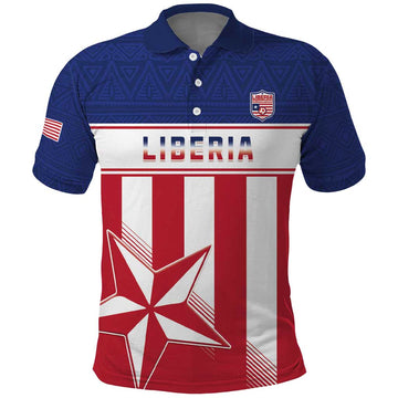 Custom Liberia Football Polo Shirt Go Lone Stars LT15