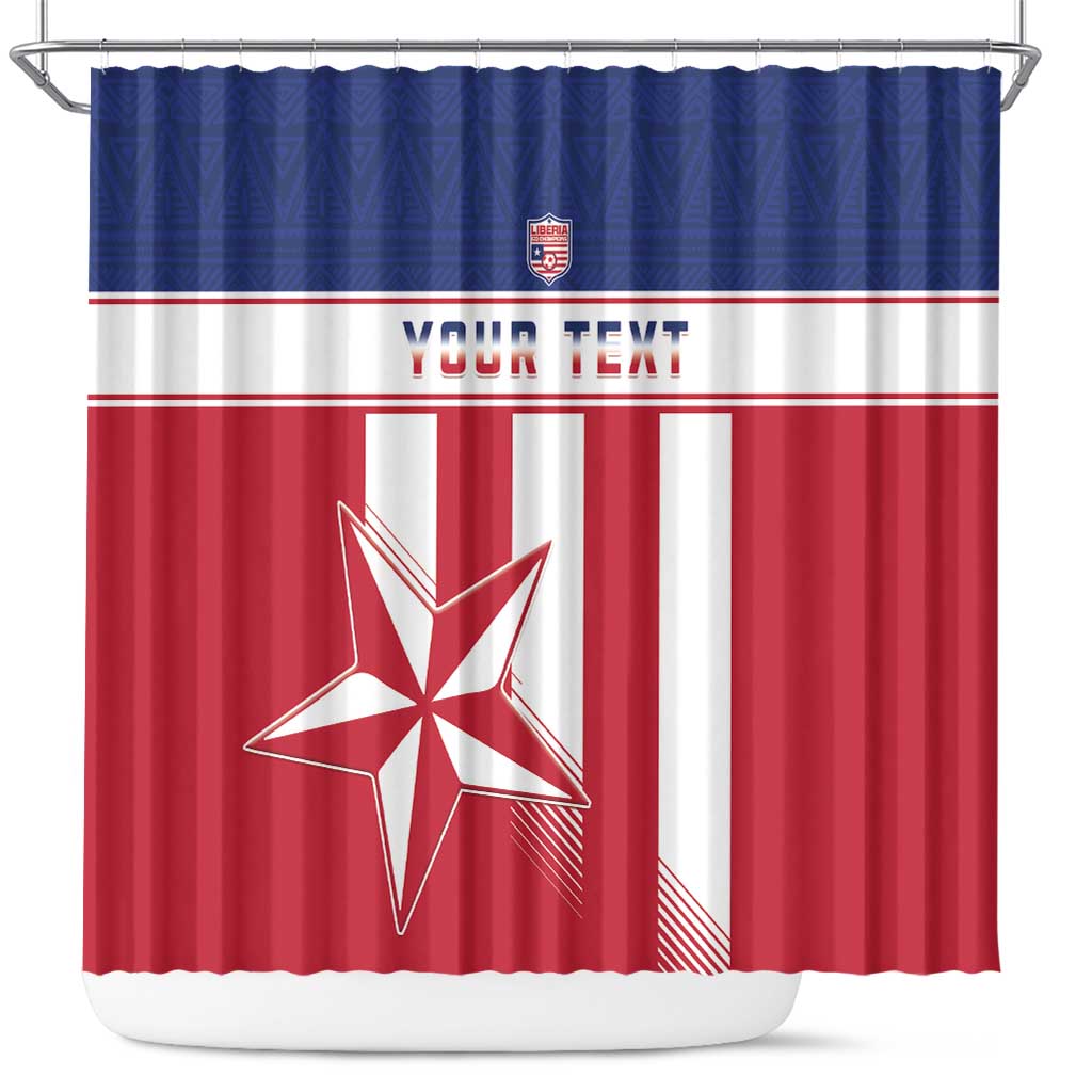 Custom Liberia Football Shower Curtain Go Lone Stars LT15