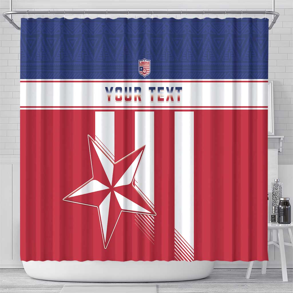 Custom Liberia Football Shower Curtain Go Lone Stars LT15