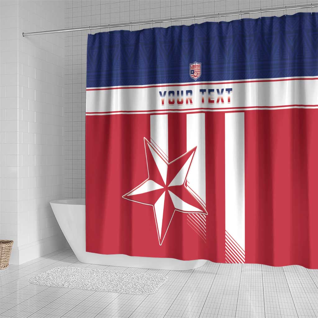Custom Liberia Football Shower Curtain Go Lone Stars LT15
