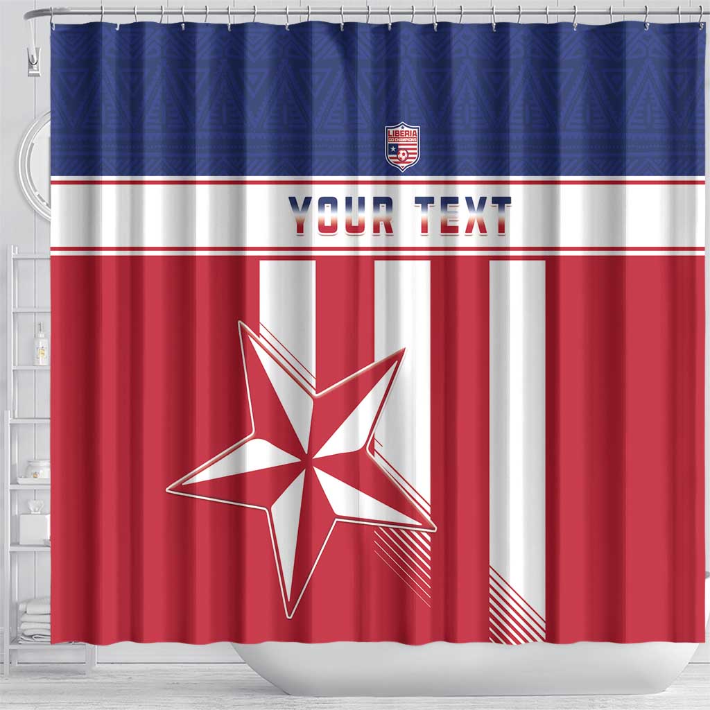 Custom Liberia Football Shower Curtain Go Lone Stars LT15