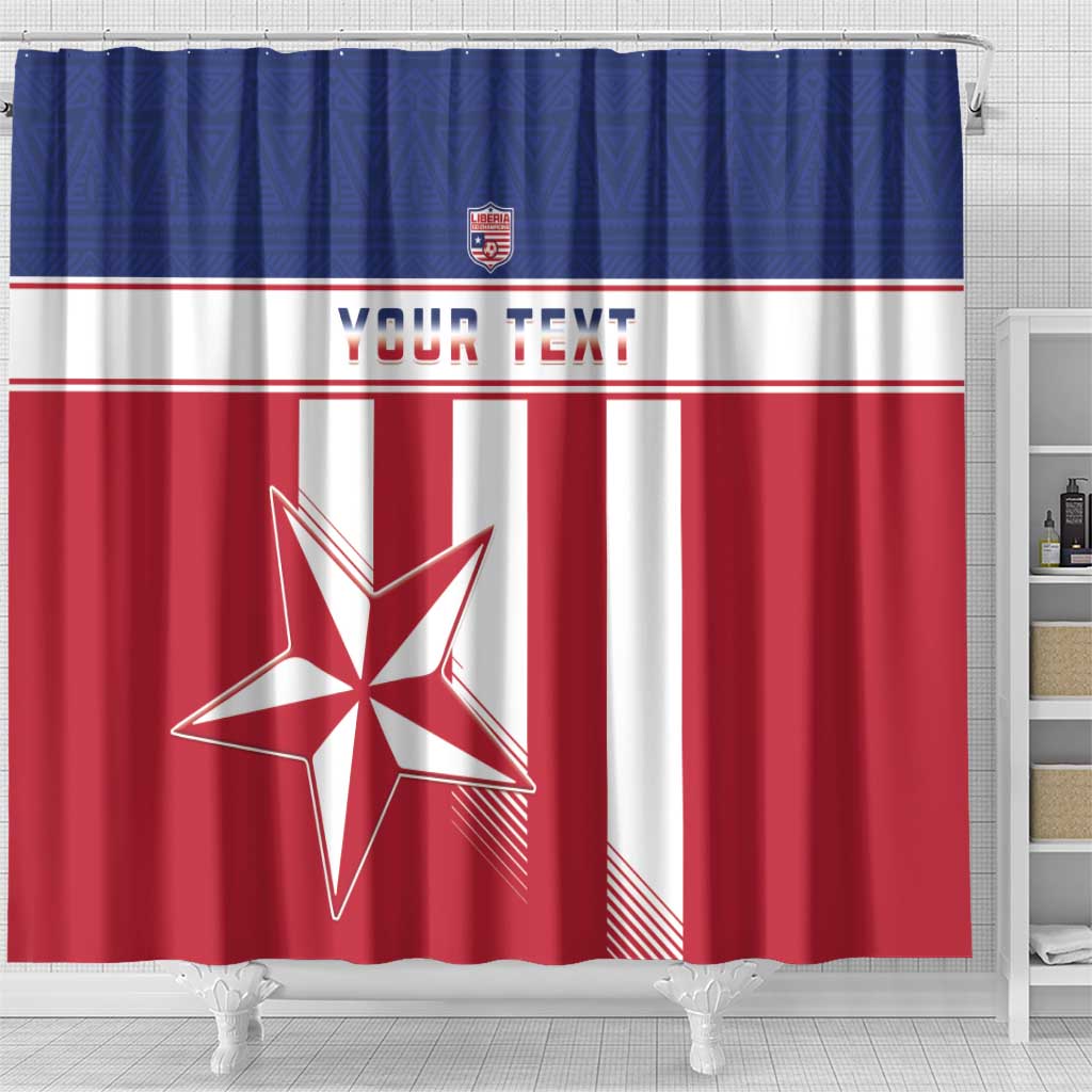 Custom Liberia Football Shower Curtain Go Lone Stars LT15