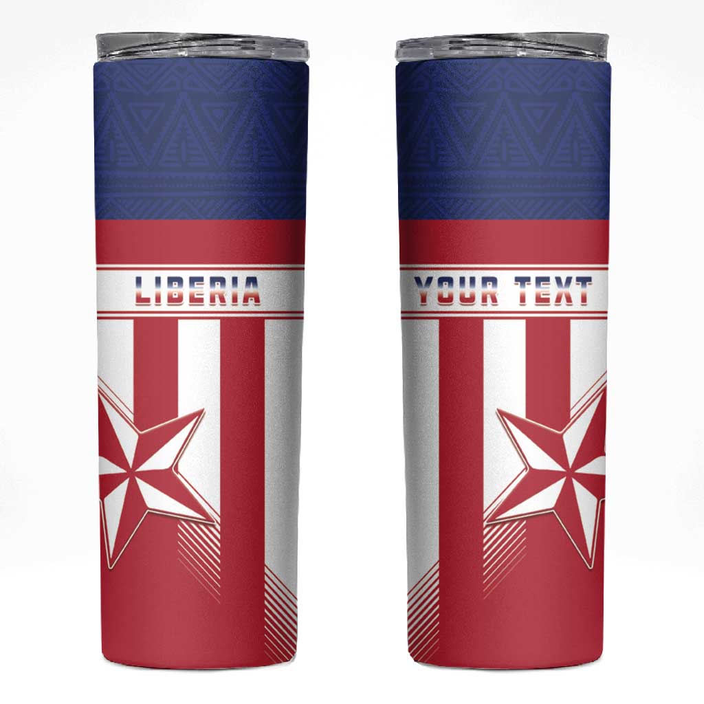 Custom Liberia Football Skinny Tumbler Sporty Style LT15