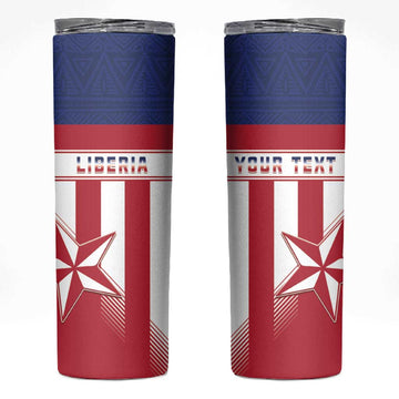 Custom Liberia Football Skinny Tumbler Sporty Style LT15