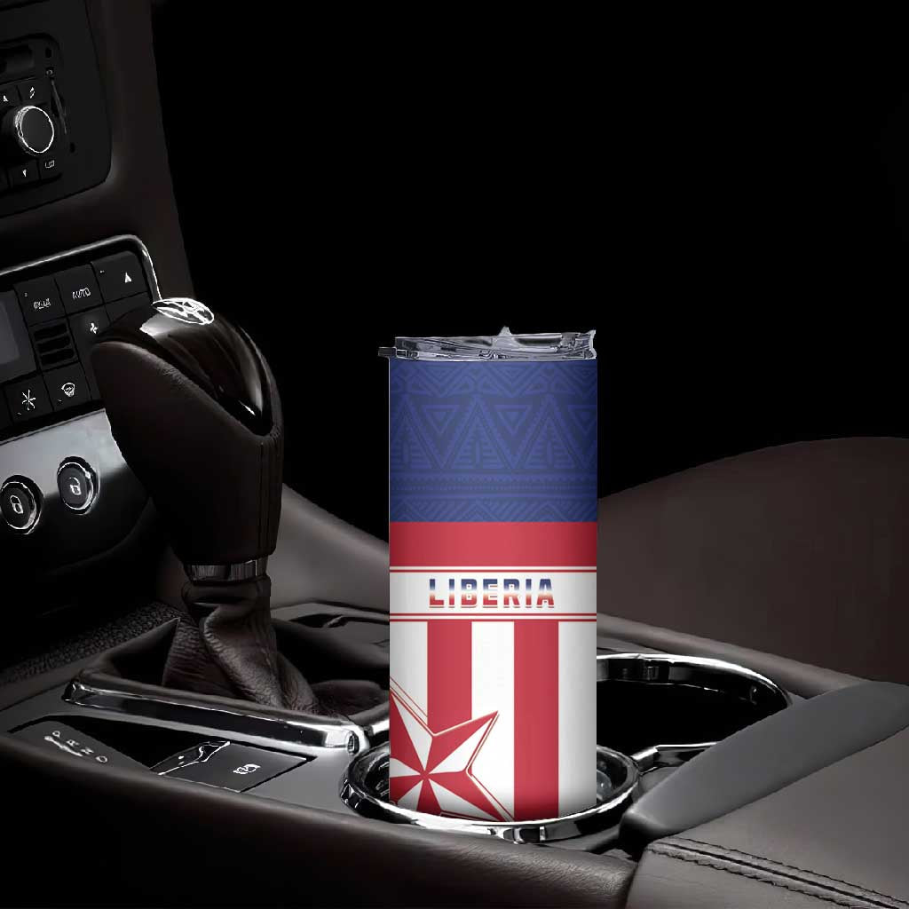 Custom Liberia Football Skinny Tumbler Sporty Style LT15