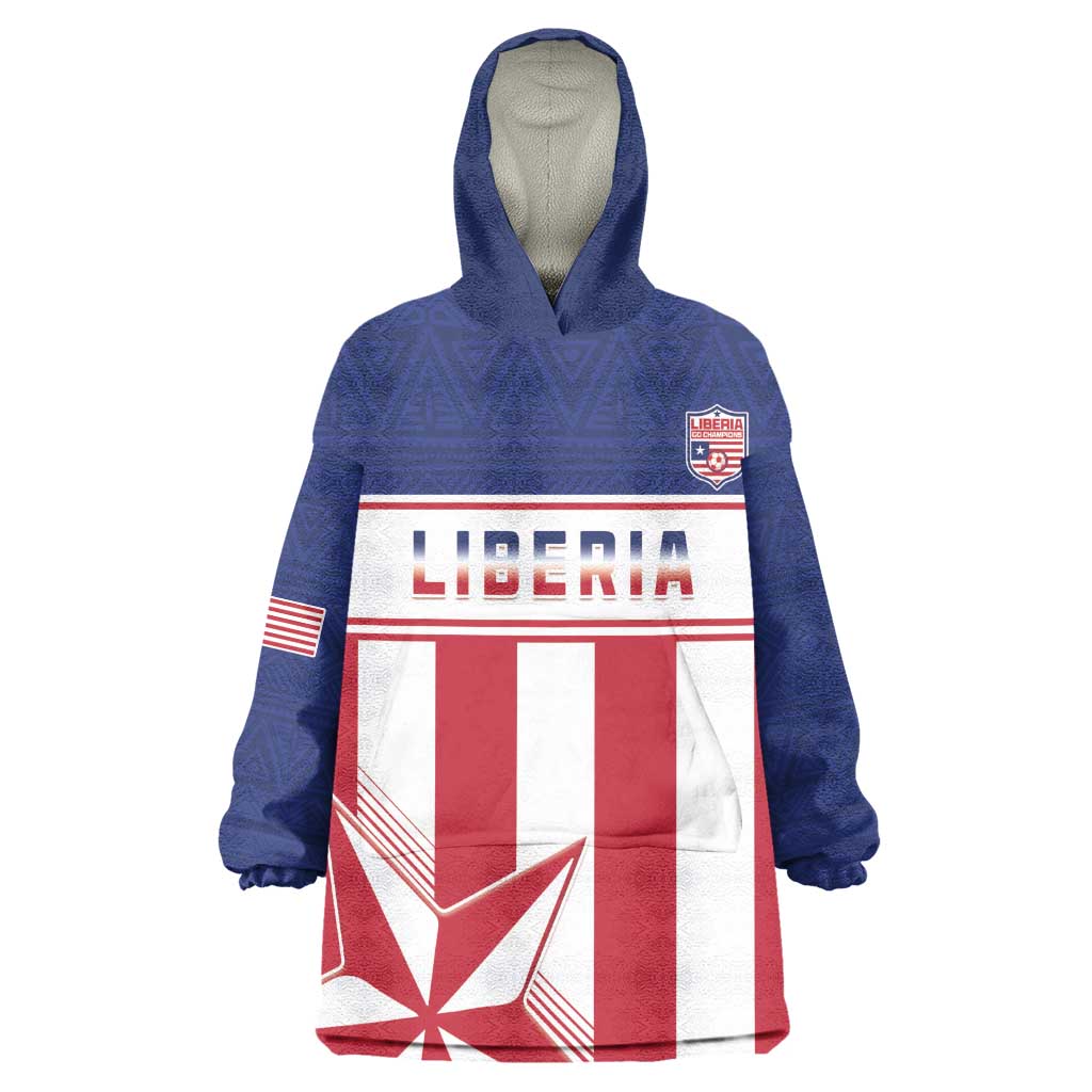 Custom Liberia Football Wearable Blanket Hoodie Sporty Style LT15