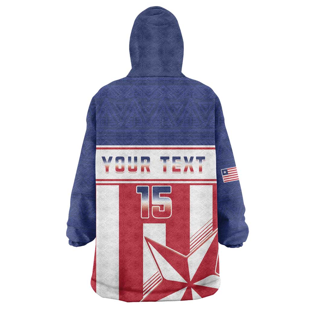 Custom Liberia Football Wearable Blanket Hoodie Sporty Style LT15