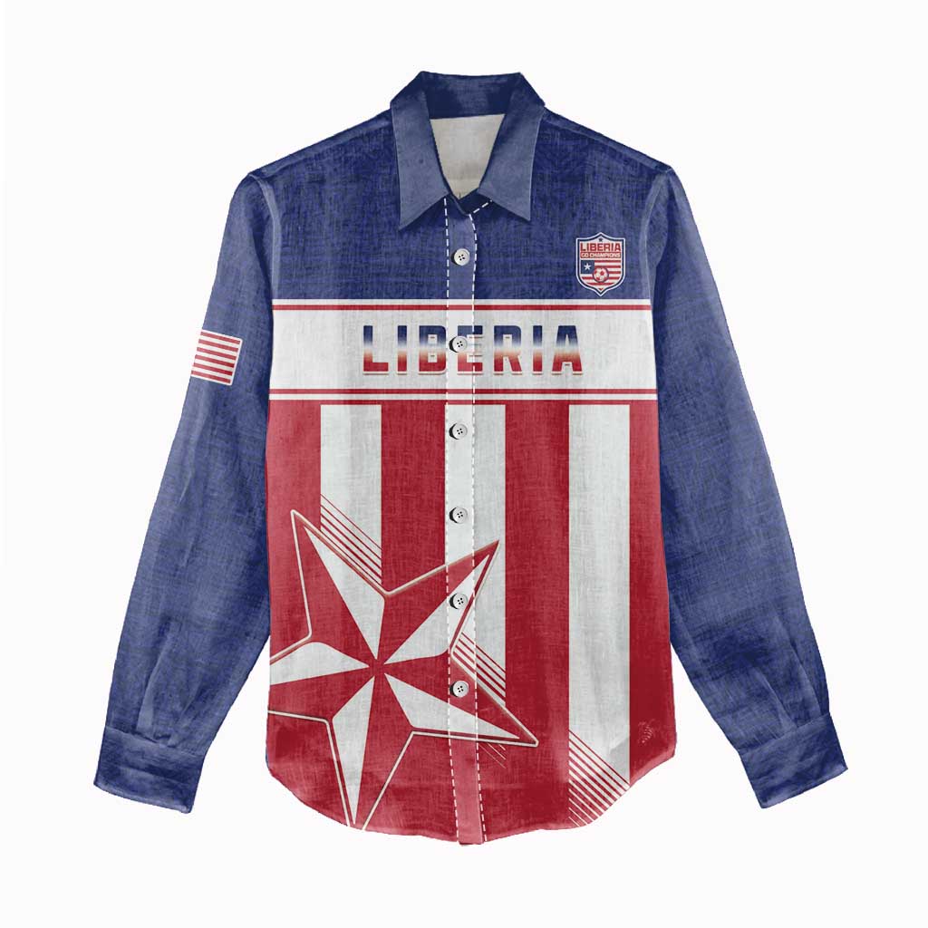 Custom Liberia Football Women Casual Shirt Sporty Style LT15