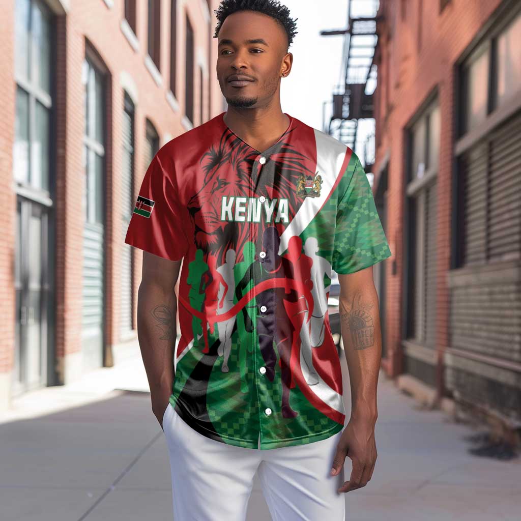 Personalised Athletics Kenya Baseball Jersey Kente Pattern LT15