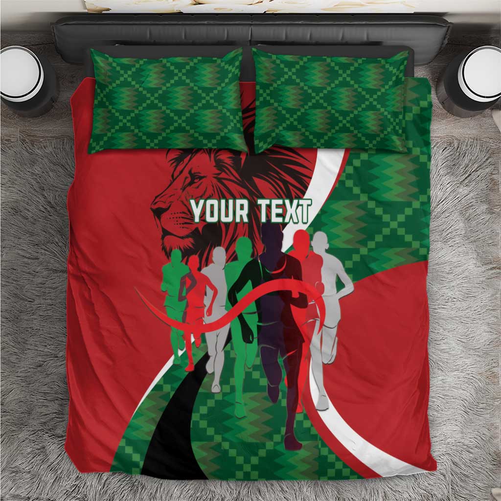 Personalised Athletics Kenya Bedding Set Kente Pattern LT15