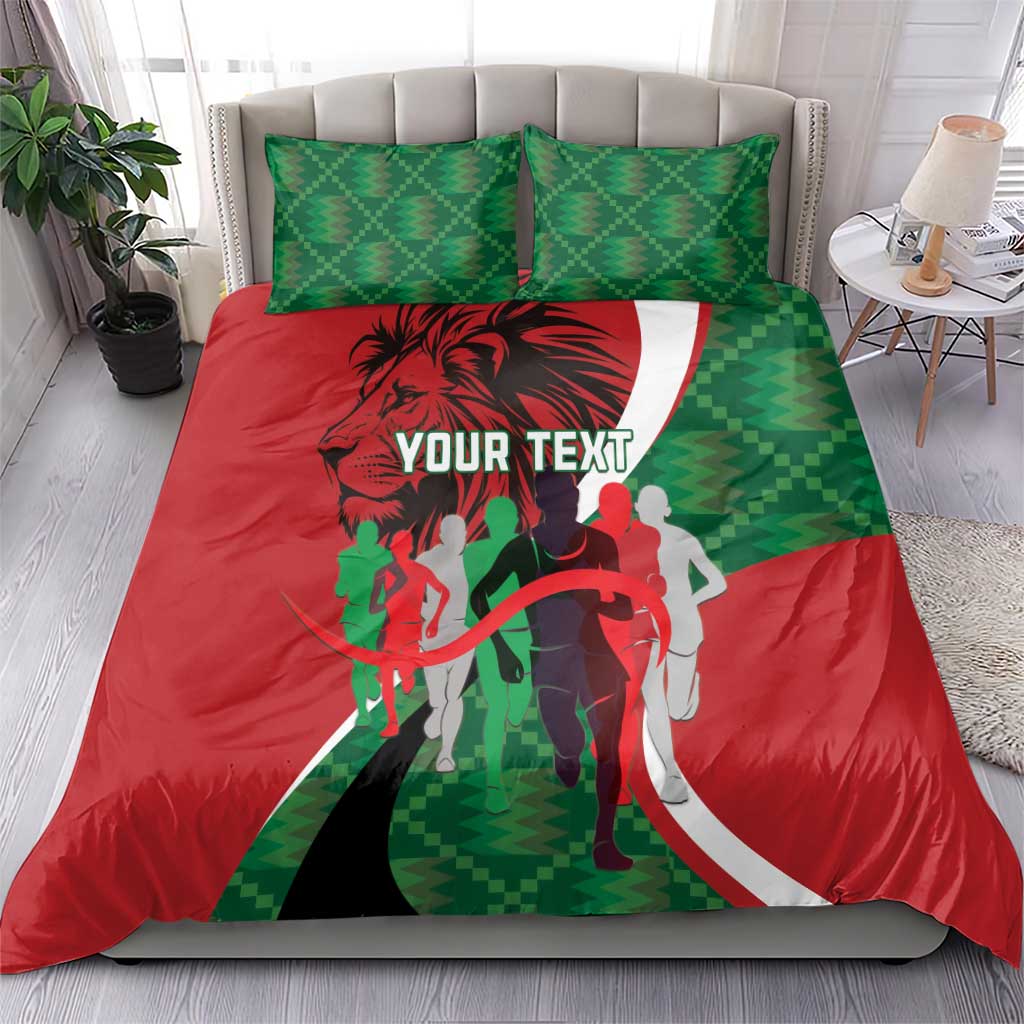 Personalised Athletics Kenya Bedding Set Kente Pattern LT15