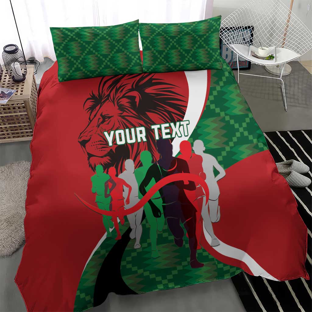 Personalised Athletics Kenya Bedding Set Kente Pattern LT15