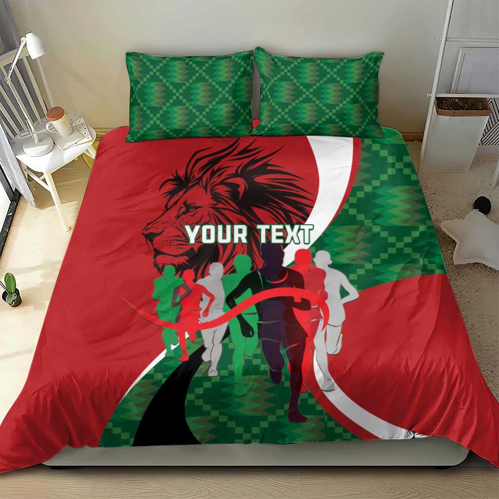 Personalised Athletics Kenya Bedding Set Kente Pattern LT15