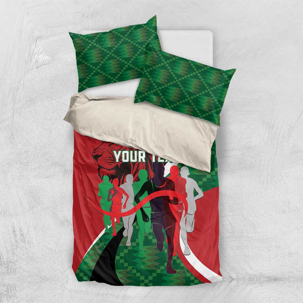 Personalised Athletics Kenya Bedding Set Kente Pattern LT15