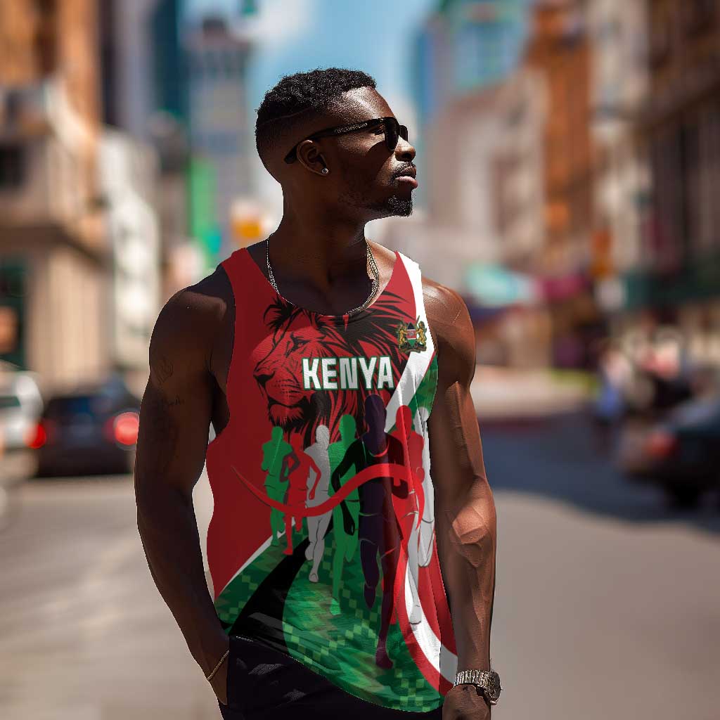 Personalised Athletics Kenya Men Tank Top Kente Pattern LT15