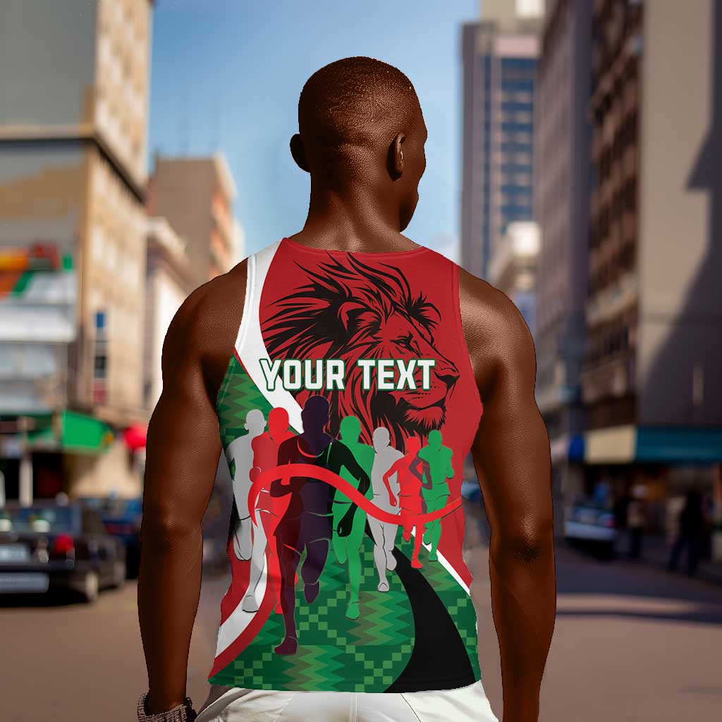 Personalised Athletics Kenya Men Tank Top Kente Pattern LT15