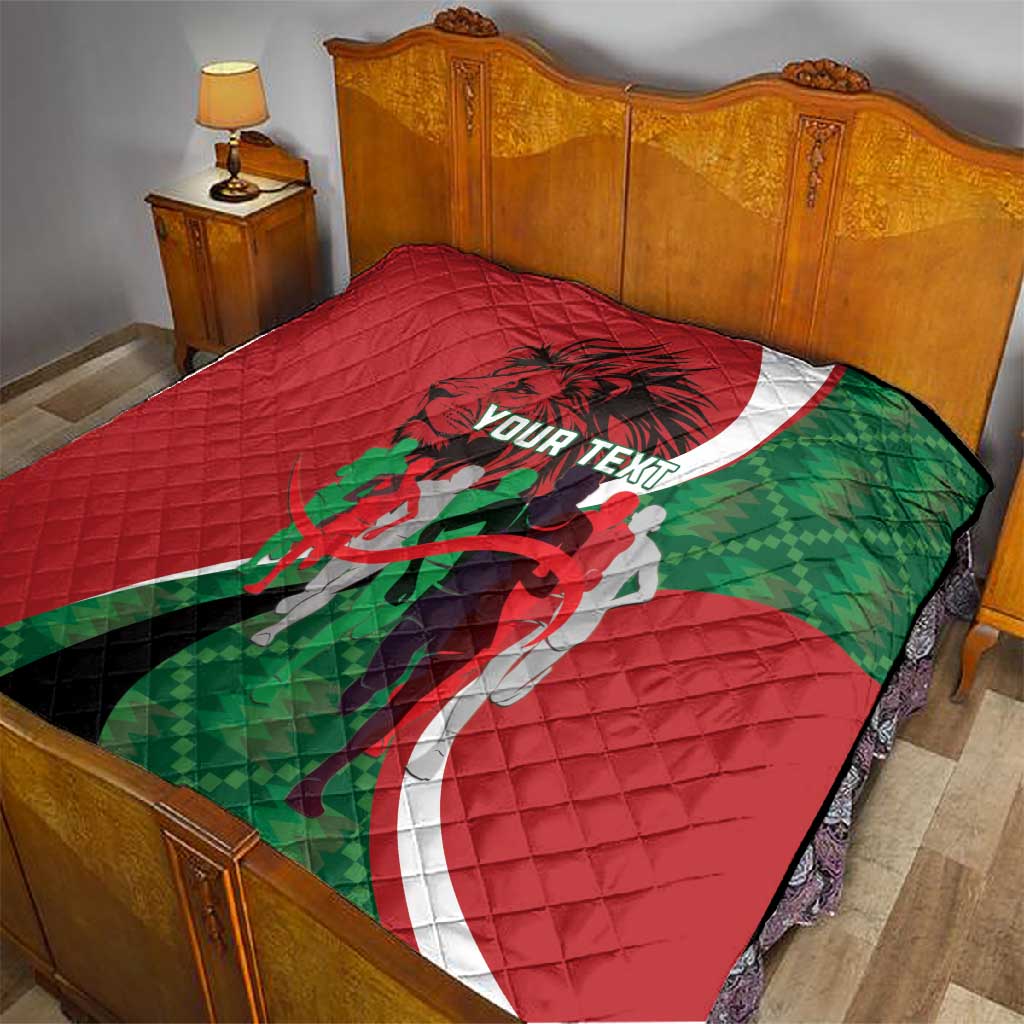 Personalised Athletics Kenya Quilt Kente Pattern LT15