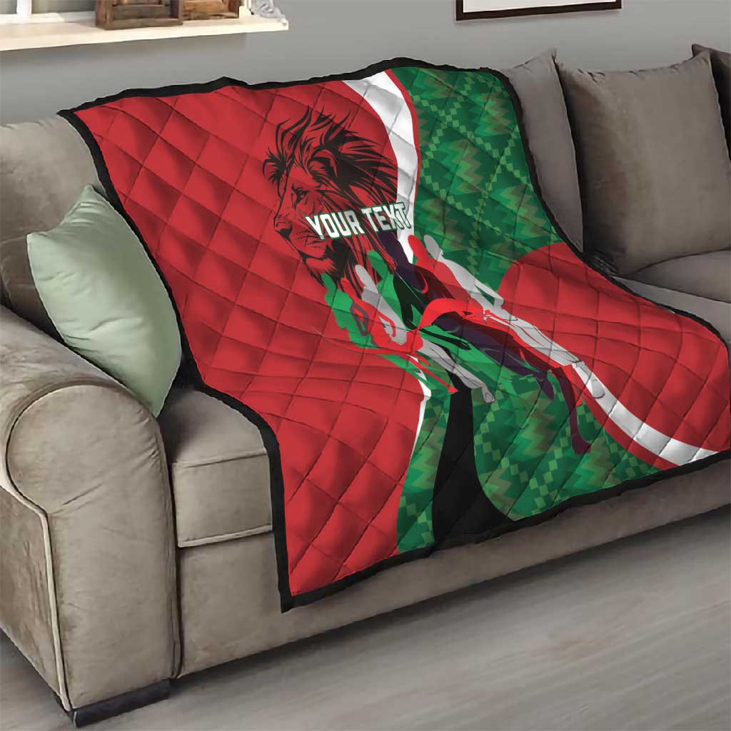 Personalised Athletics Kenya Quilt Kente Pattern LT15