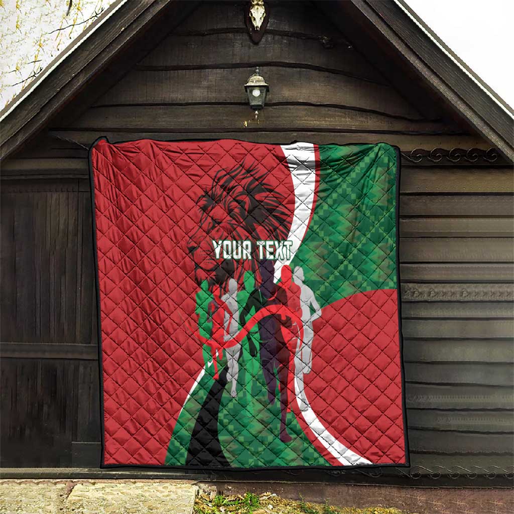 Personalised Athletics Kenya Quilt Kente Pattern LT15