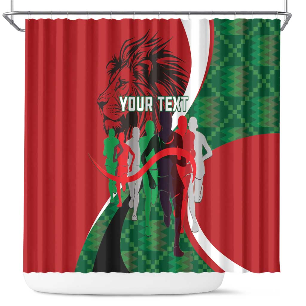 Personalised Athletics Kenya Shower Curtain We Are Champions LT15