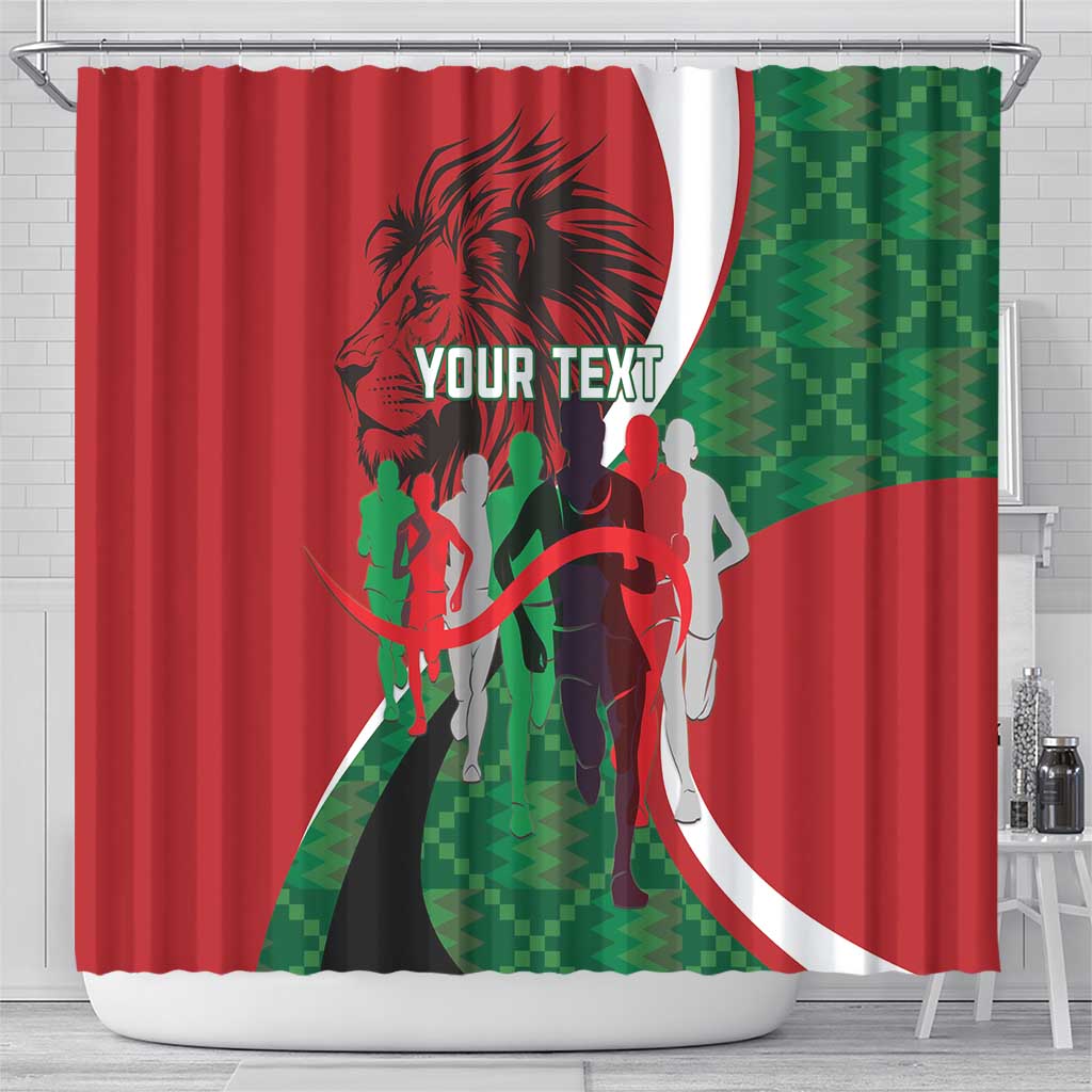 Personalised Athletics Kenya Shower Curtain We Are Champions LT15