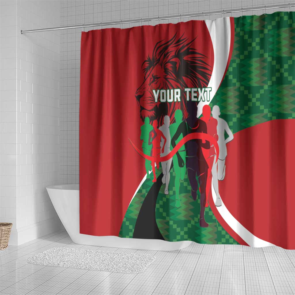 Personalised Athletics Kenya Shower Curtain We Are Champions LT15