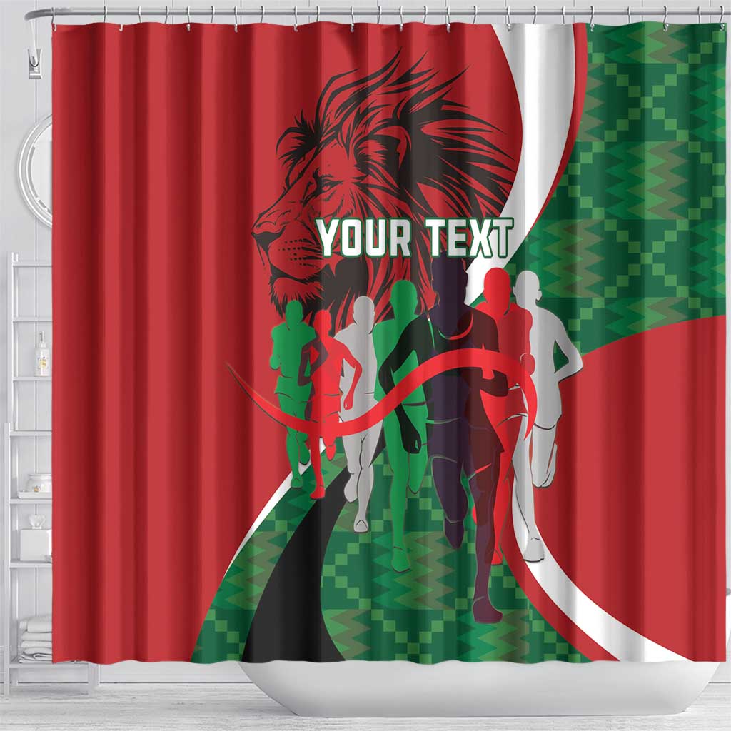 Personalised Athletics Kenya Shower Curtain We Are Champions LT15