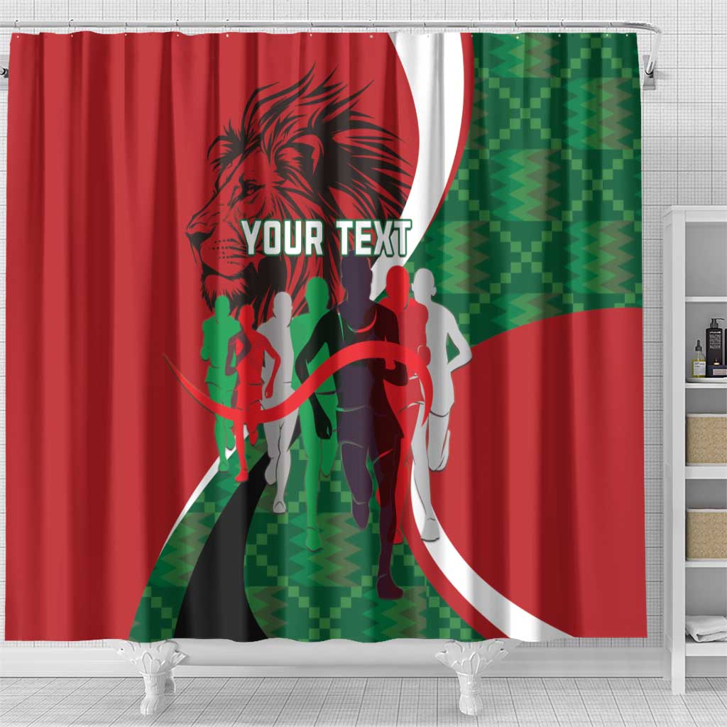 Personalised Athletics Kenya Shower Curtain We Are Champions LT15
