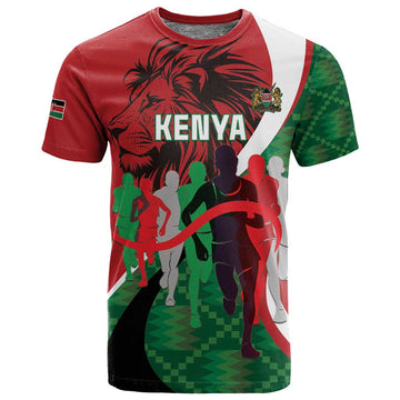 Personalised Athletics Kenya T shirt Kente Pattern LT15