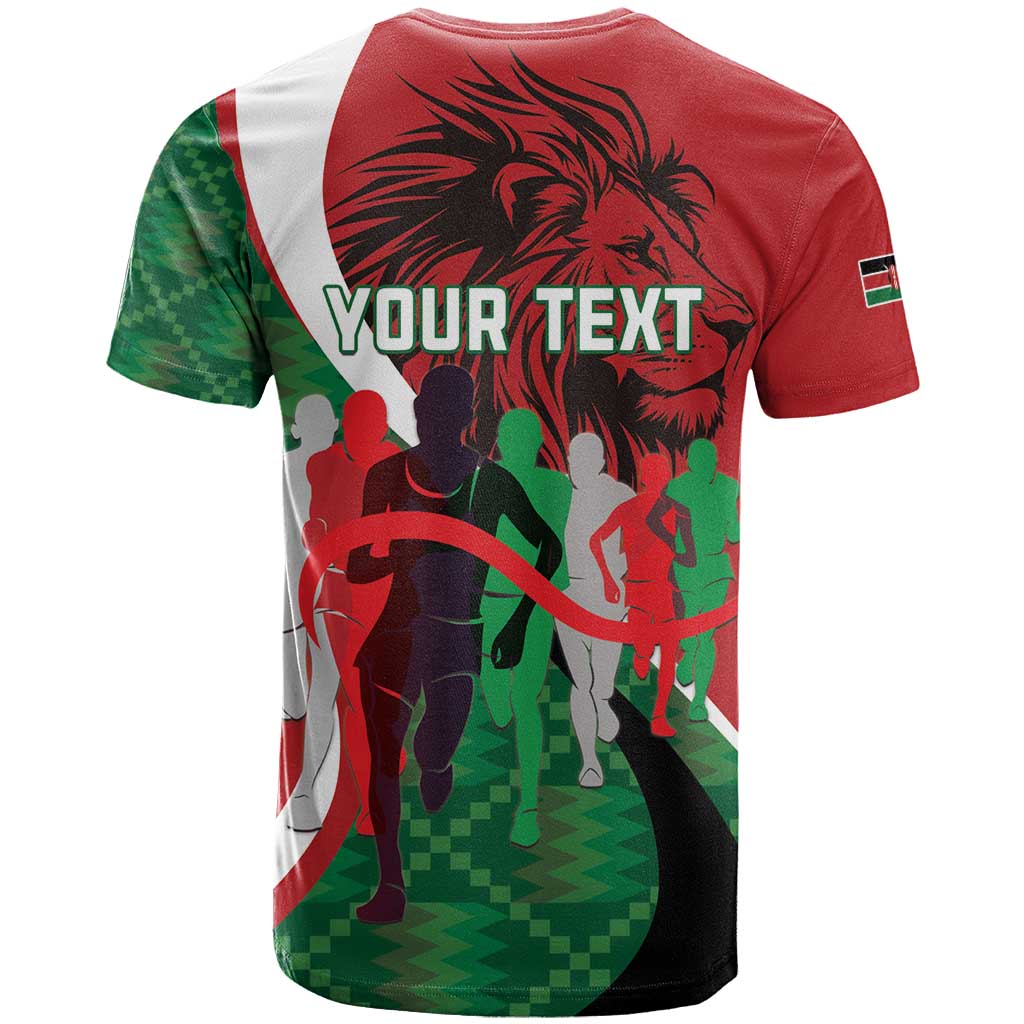 Personalised Athletics Kenya T shirt Kente Pattern LT15