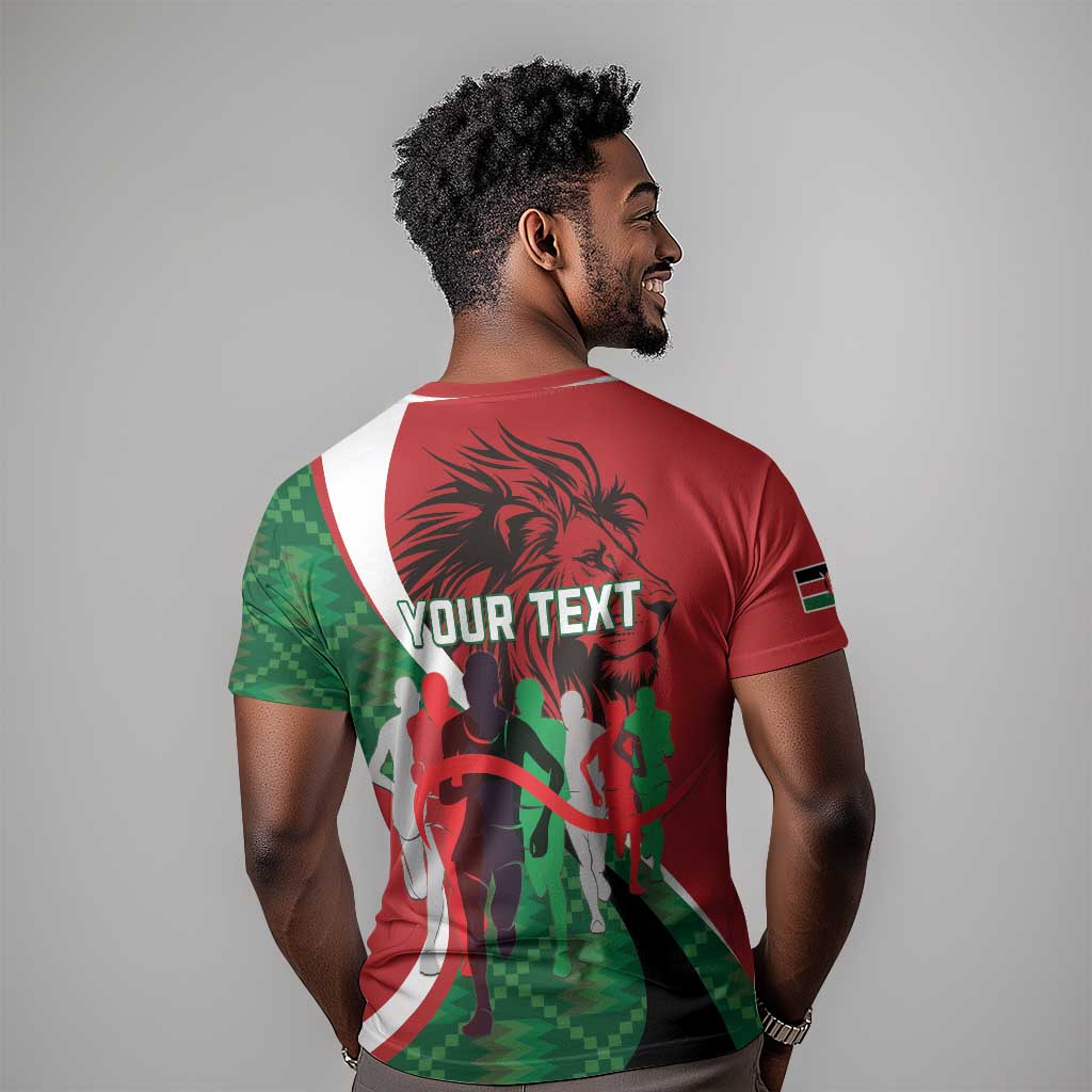 Personalised Athletics Kenya T shirt Kente Pattern LT15