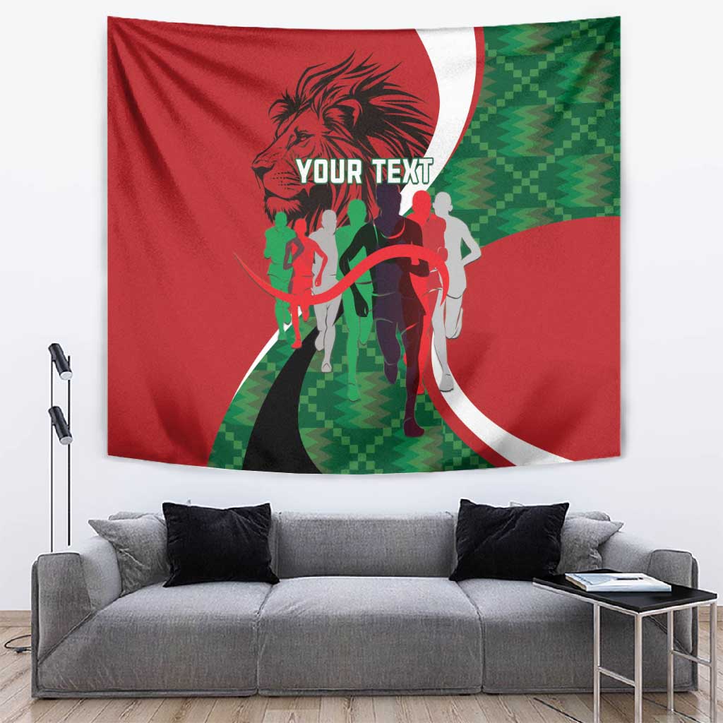 Personalised Athletics Kenya Tapestry Kente Pattern LT15