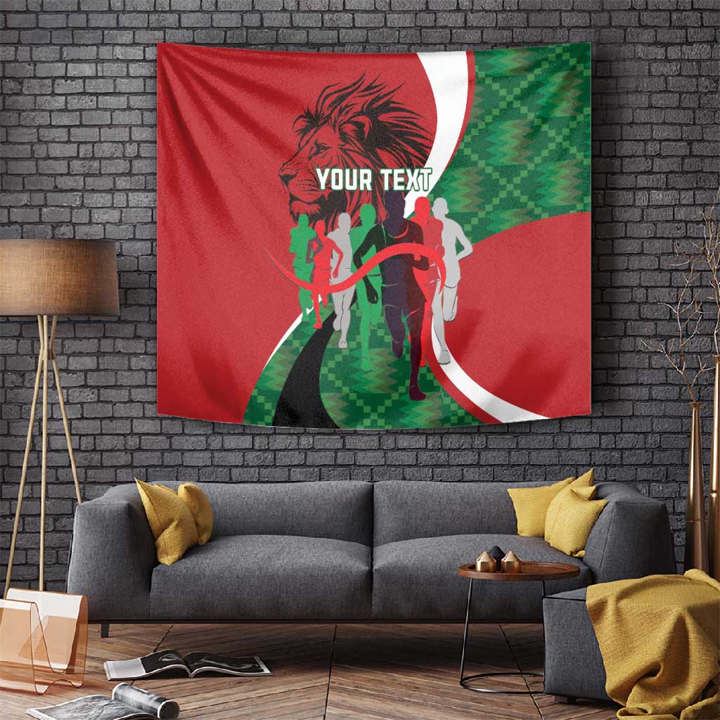 Personalised Athletics Kenya Tapestry Kente Pattern LT15
