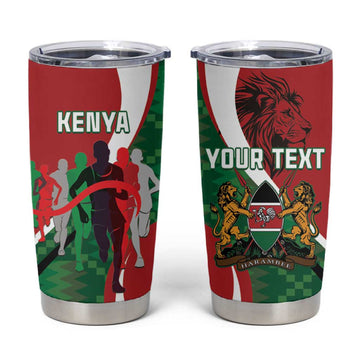 Personalised Athletics Kenya Tumbler Cup Kente Pattern LT15