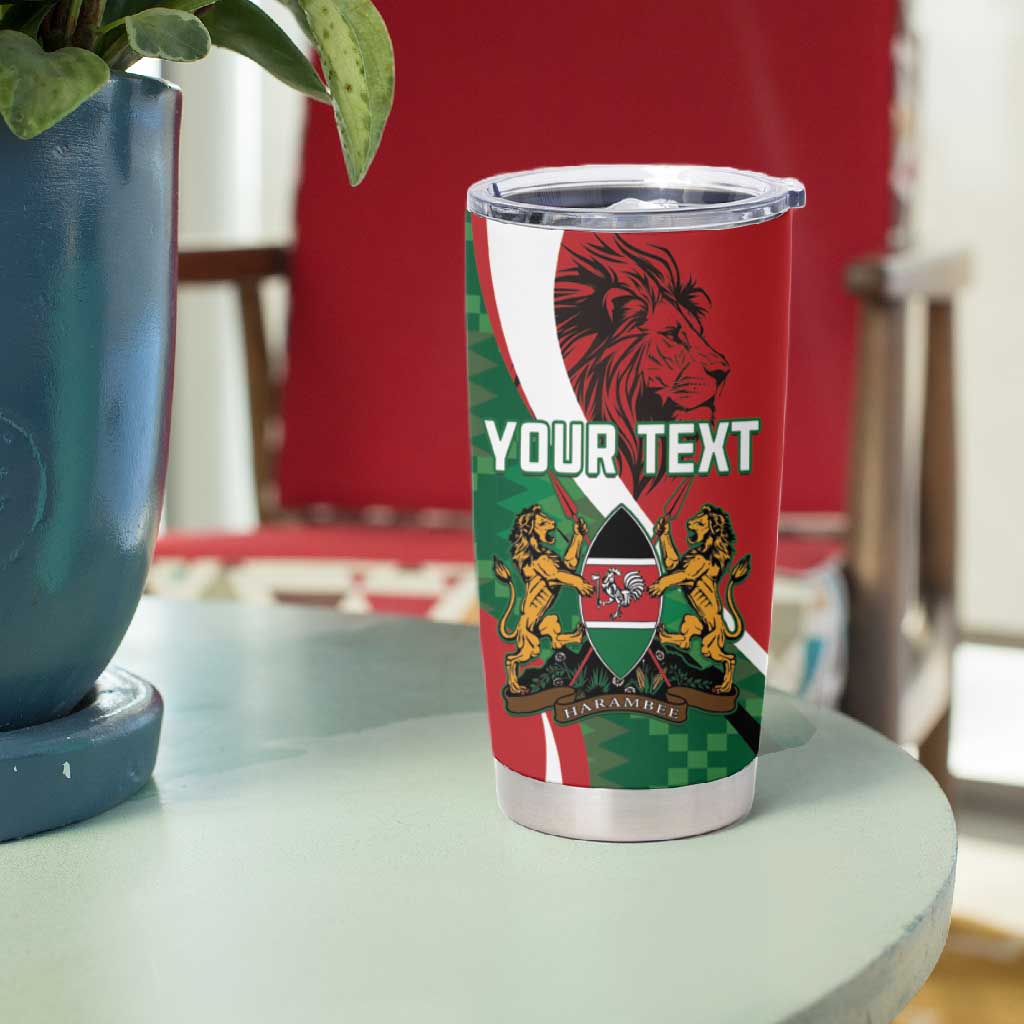 Personalised Athletics Kenya Tumbler Cup Kente Pattern LT15