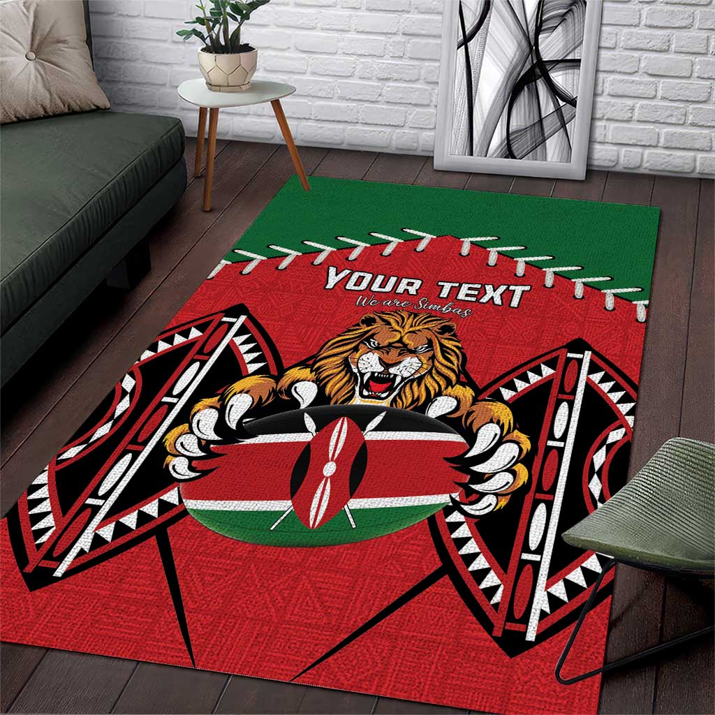 Custom Kenya Rugby Area Rug We Are Simbas LT15