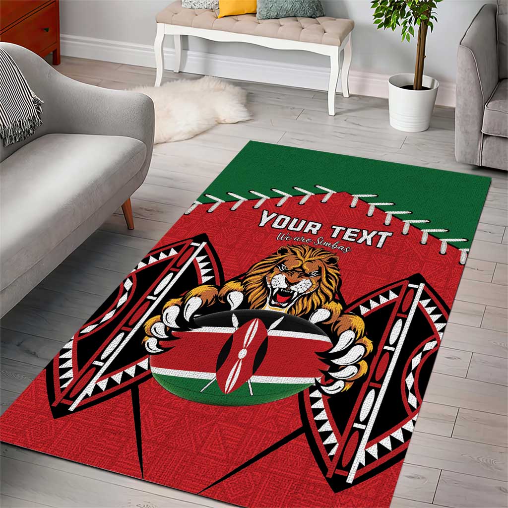 Custom Kenya Rugby Area Rug We Are Simbas LT15