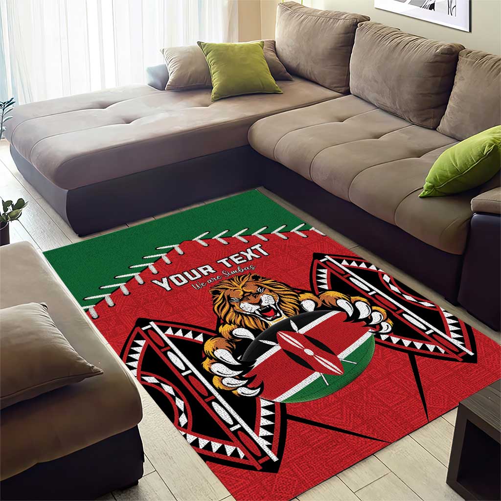 Custom Kenya Rugby Area Rug We Are Simbas LT15