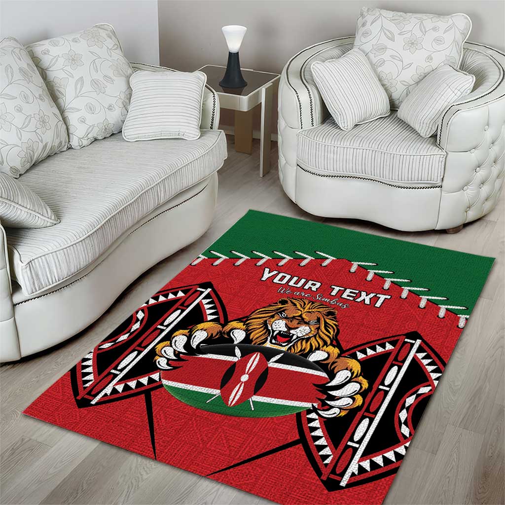 Custom Kenya Rugby Area Rug We Are Simbas LT15