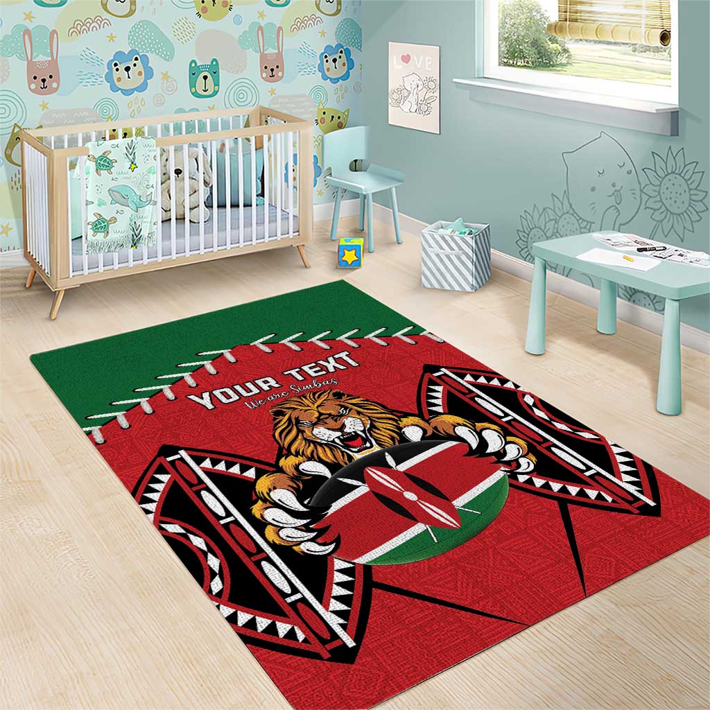 Custom Kenya Rugby Area Rug We Are Simbas LT15