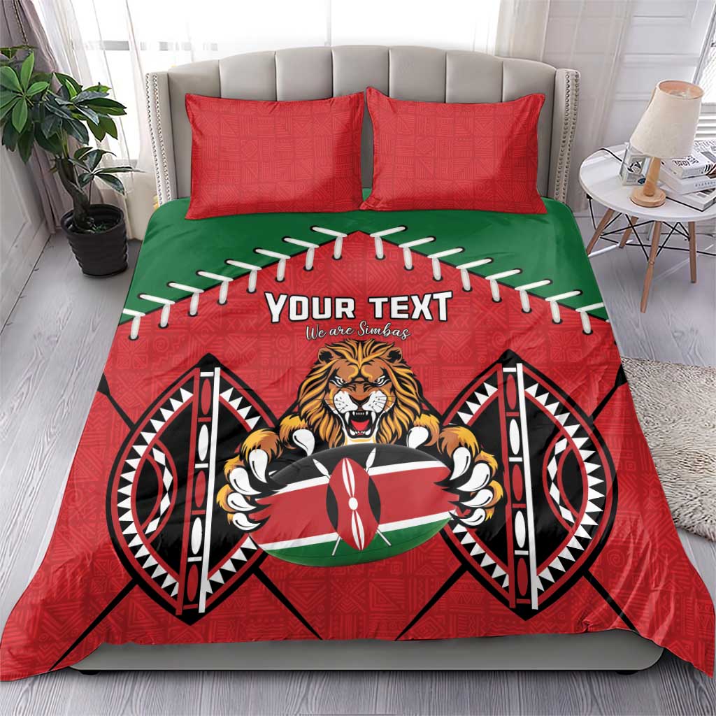 Custom Kenya Rugby Bedding Set We Are Simbas LT15