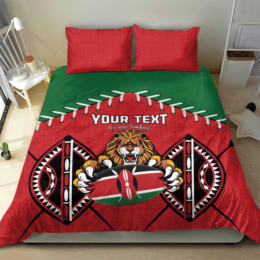 Custom Kenya Rugby Bedding Set We Are Simbas LT15