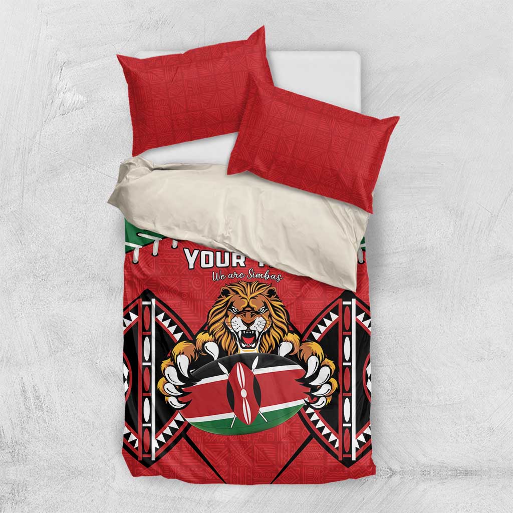 Custom Kenya Rugby Bedding Set We Are Simbas LT15
